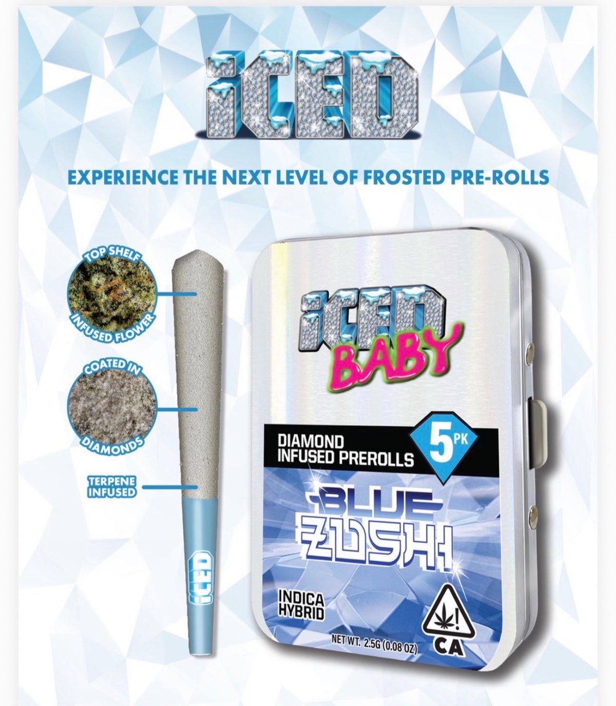 “ICED” Infused 5pk Pre Rolls