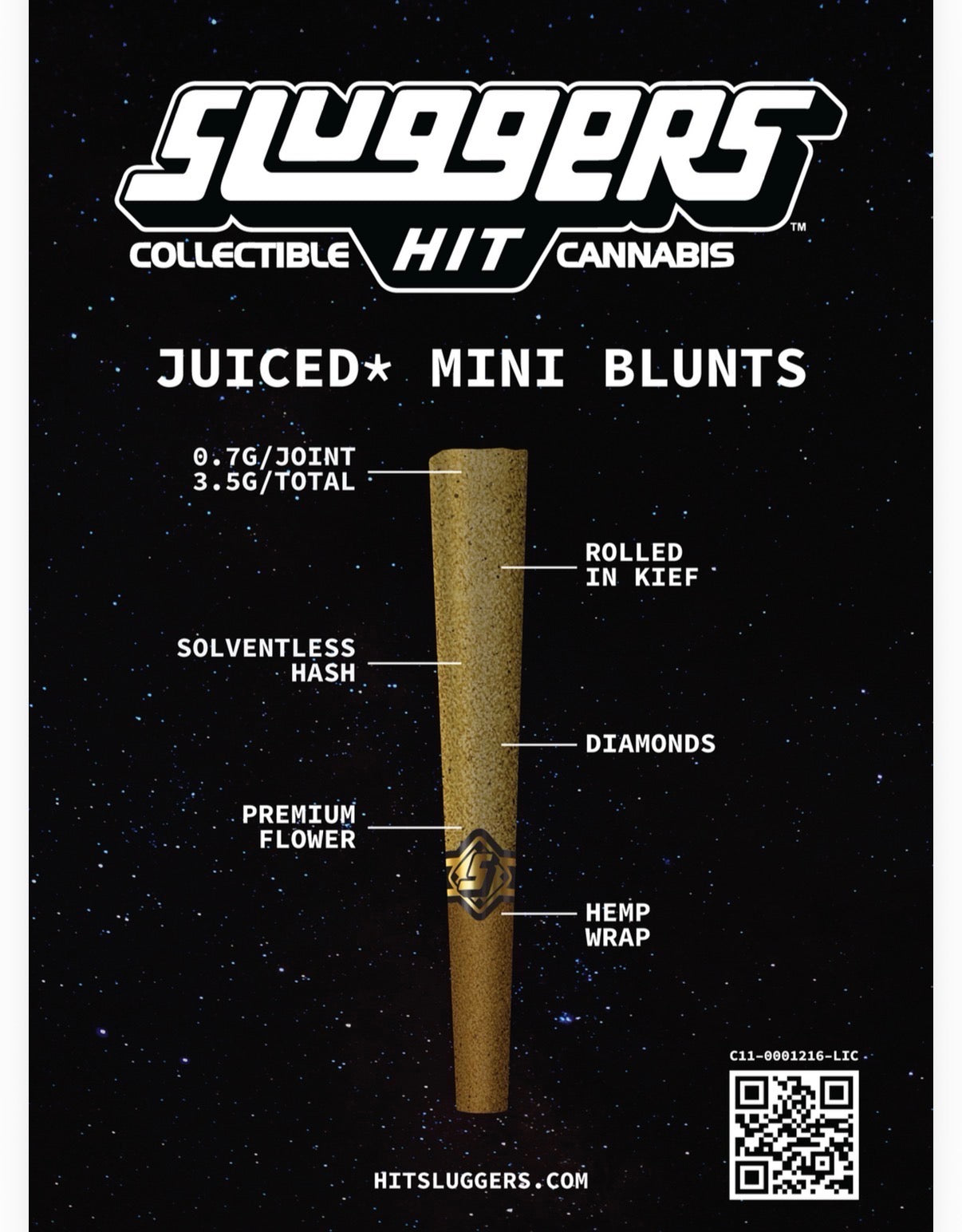 Sluggers Hit 5pk Diamond + Hash Infused